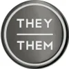 Anthracite Enamel Pronoun Pin: They/Them