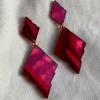 Art Deco Red Earrings