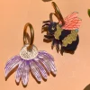 Bee And Flower Earrings