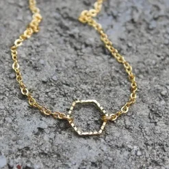 Bevelled Hexagon Necklace