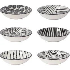 Black & White Bits And Dots Pinch Bowls