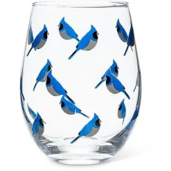 Blue Jay Stemless Wine Glass