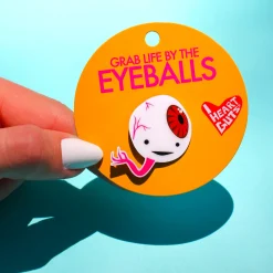 Brown Eyeball Lapel Pin