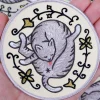 Cat Butt Lick Embroidered Patch