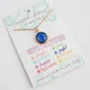 Changing Color Mood Stone Necklace Gold