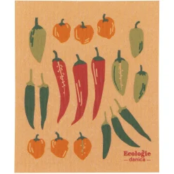 Chili Peppers Swedish Dishcloth