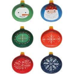 Christmas Charms Shaped Pinch Bowls Set Of 6