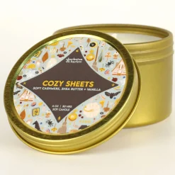 Cozy Sheets Soy Wax Candle Travel Tin