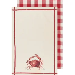 Crab Tea Towels Set Of 2