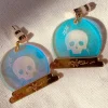 Crystal Ball Skull Earrings