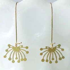 Dandelion Fluff Earrings Gold