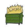 Dumpster Fire Enamel Pin