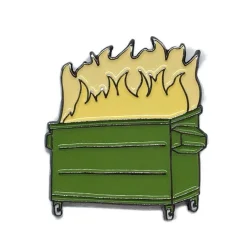 Dumpster Fire Enamel Pin