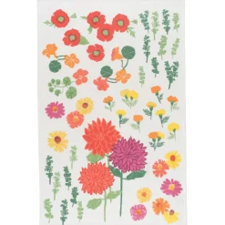 Flowers Of The Month Baker's Floursack Dishtowels Set Of 3