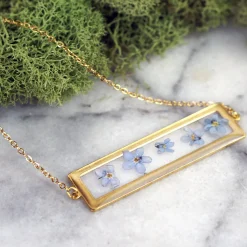 Forget Me Not Bar Necklace