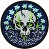 Forget Me Not Skull Embroidered Patch