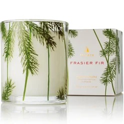 Frasier Fir Poured Candle Pine Needle Design