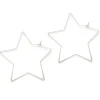 Giant Star Hoop Earrings Silver