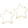 Giant Star Hoop Earrings Gold