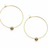 Gold Hoops With Tiny Star