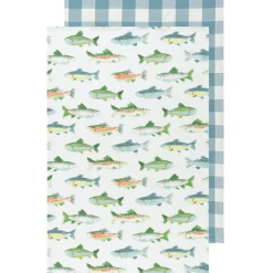Gone Fishin' Tea Towels Set Of 2