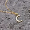 Hammered Crescent Moon Necklace