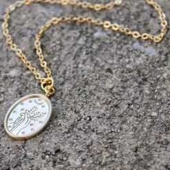 Hand Of Flowers Pendant Necklace