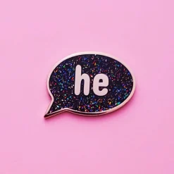 He Pronoun Enamel Pin