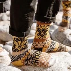 Honey Bee Mismatched Crew Socks