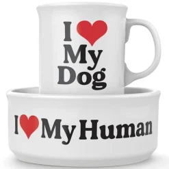 I Love My Dog Ceramic Mug & Dog Bowl Set