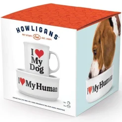 I Love My Dog Ceramic Mug & Dog Bowl Set