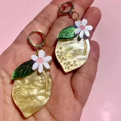 Lemon & Flower Earrings