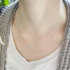 Love Necklace Brushed Sterling Silver