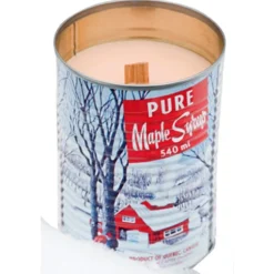 Maple Syrup Tin Candle Wood Wick