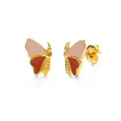 Mariposa Studs Pink & Orange