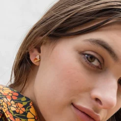 Mariposa Studs Pink & Orange