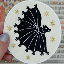 Medieval Bat Embroidered Patch