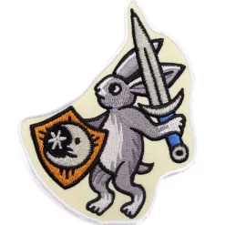 Medieval Warrior Rabbit Embroidered Patch