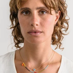 Mother Of Pearl Evil Eye Necklace