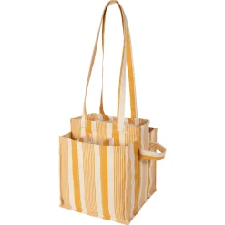 Ochre Stripe Shopping Tote