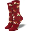 On The Prowl Socks Red