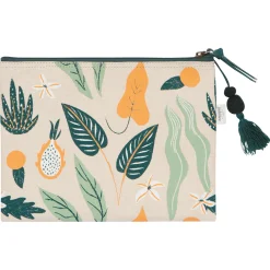 Paradise Foliage Zipper Pouches Set Of 2