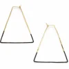 Patina Dipped Triangle Hoops