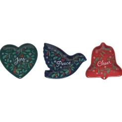 Peace & Joy Shaped Dishes Set Of 3