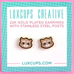 Raccoon Earrings