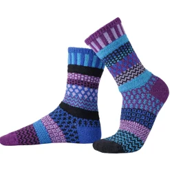 Raspberry Mismatched Crew Socks