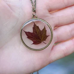 Red Maple Leaf Necklace