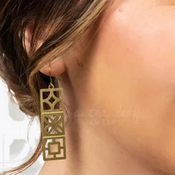 Retro Breeze Blocks Earrings