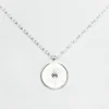Rimmed Medallion Necklace With London Blue Topaz Sterling Silver