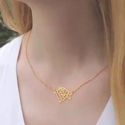 Rose Outline Necklace